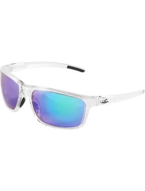 Pompano™ Green Mirror Anti-Fog Lens, Crystal Clear Frame Safety Glasses - BH27116AF