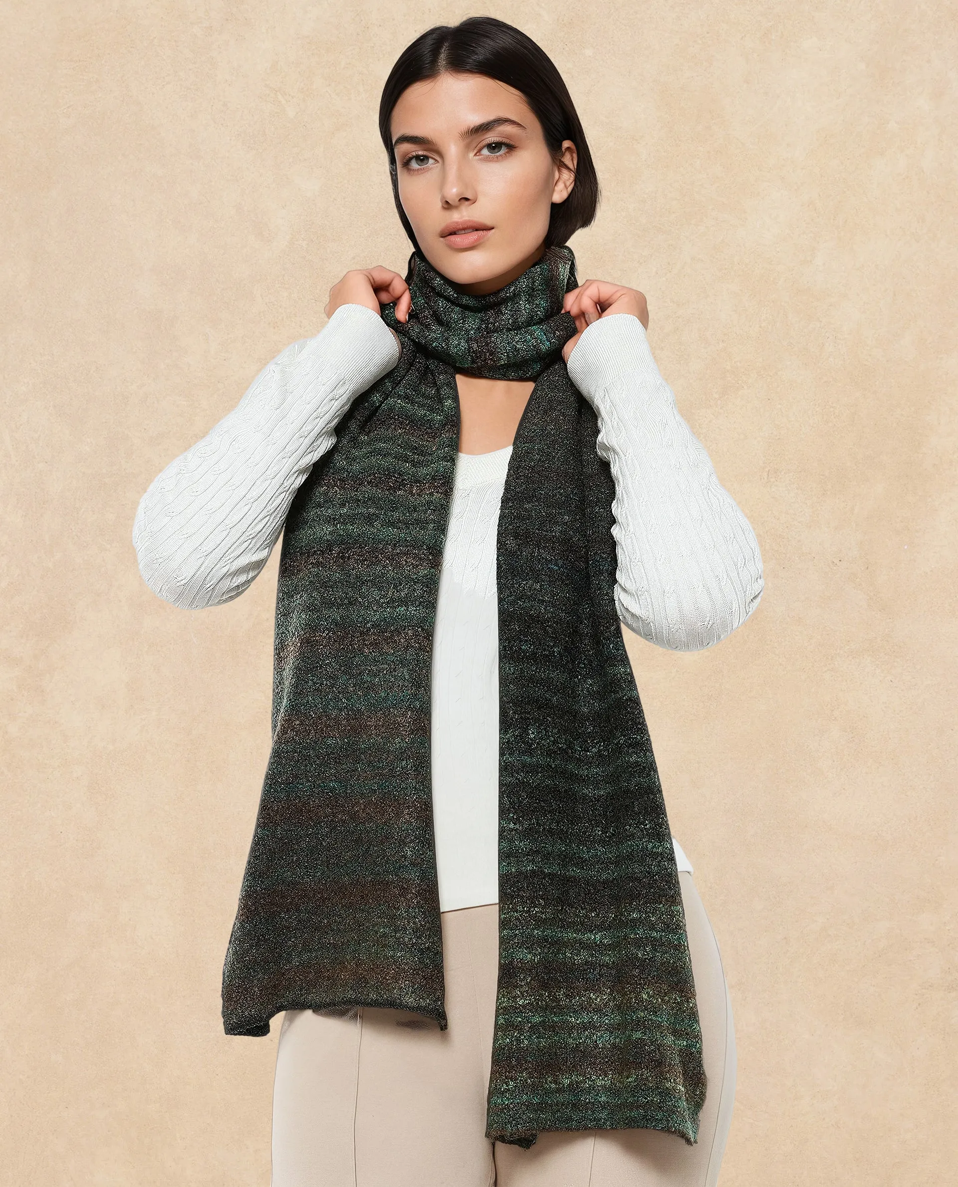 Rareism Women Muffy 3 Multi Plain Muffler