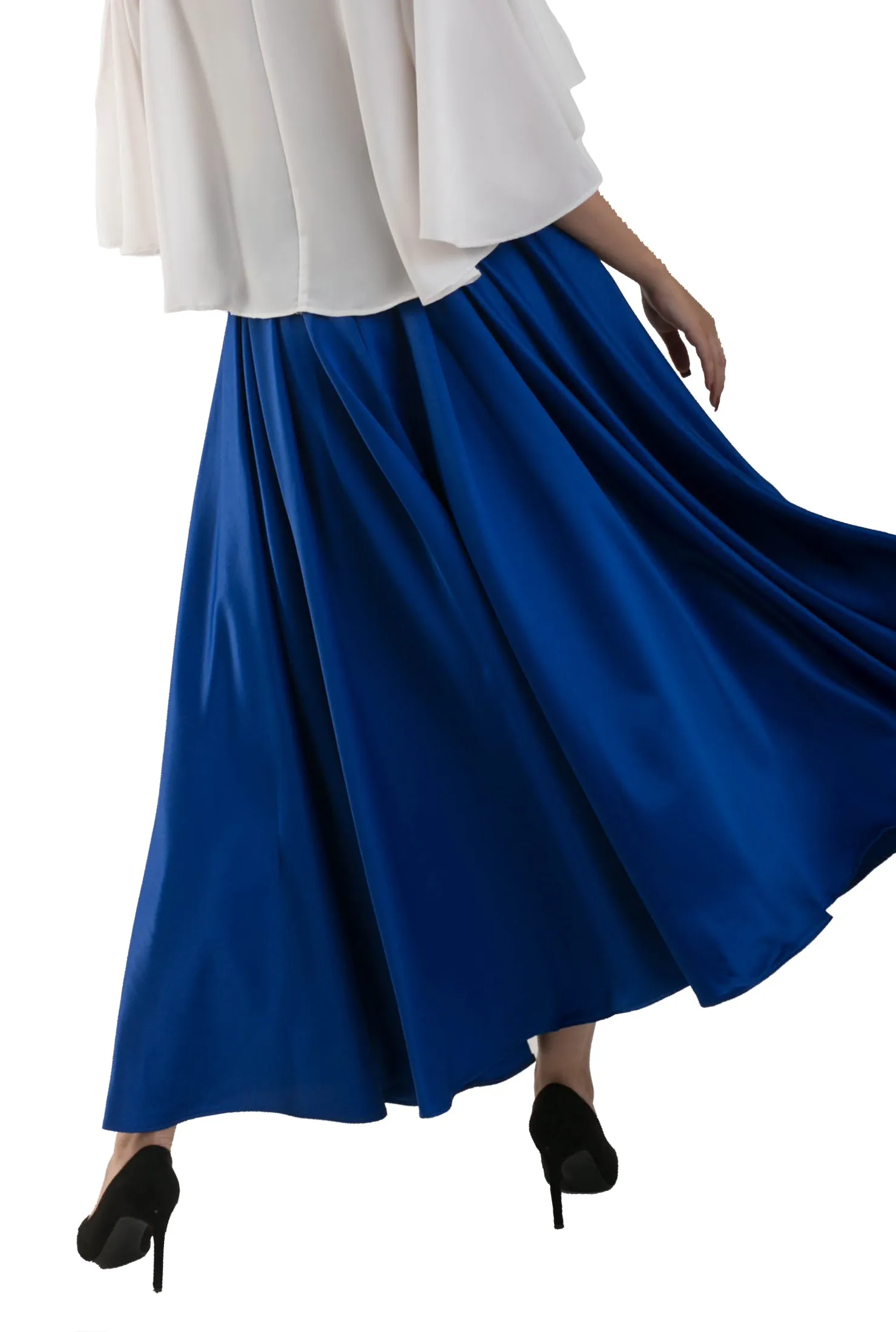Royal Box Pleated Skirt - Blue