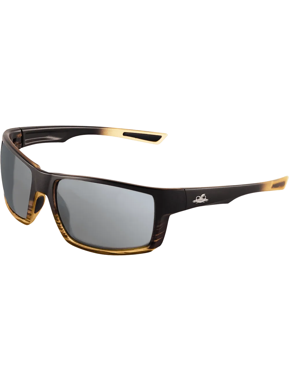 Sawfish™ Silver Mirror Anti-Fog Lens, Tortoise/Black Frame Safety Glasses - BH2677AF