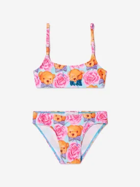 Selini Action Girls Teddy And Rose Bandeau Bikini in Blue