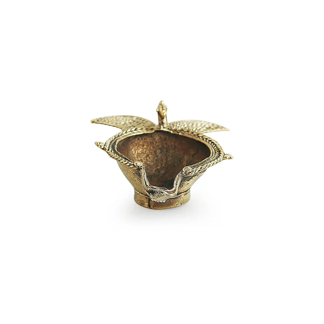 'Shimmering Diya' Handmade Brass Showpiece In Dhokra Art