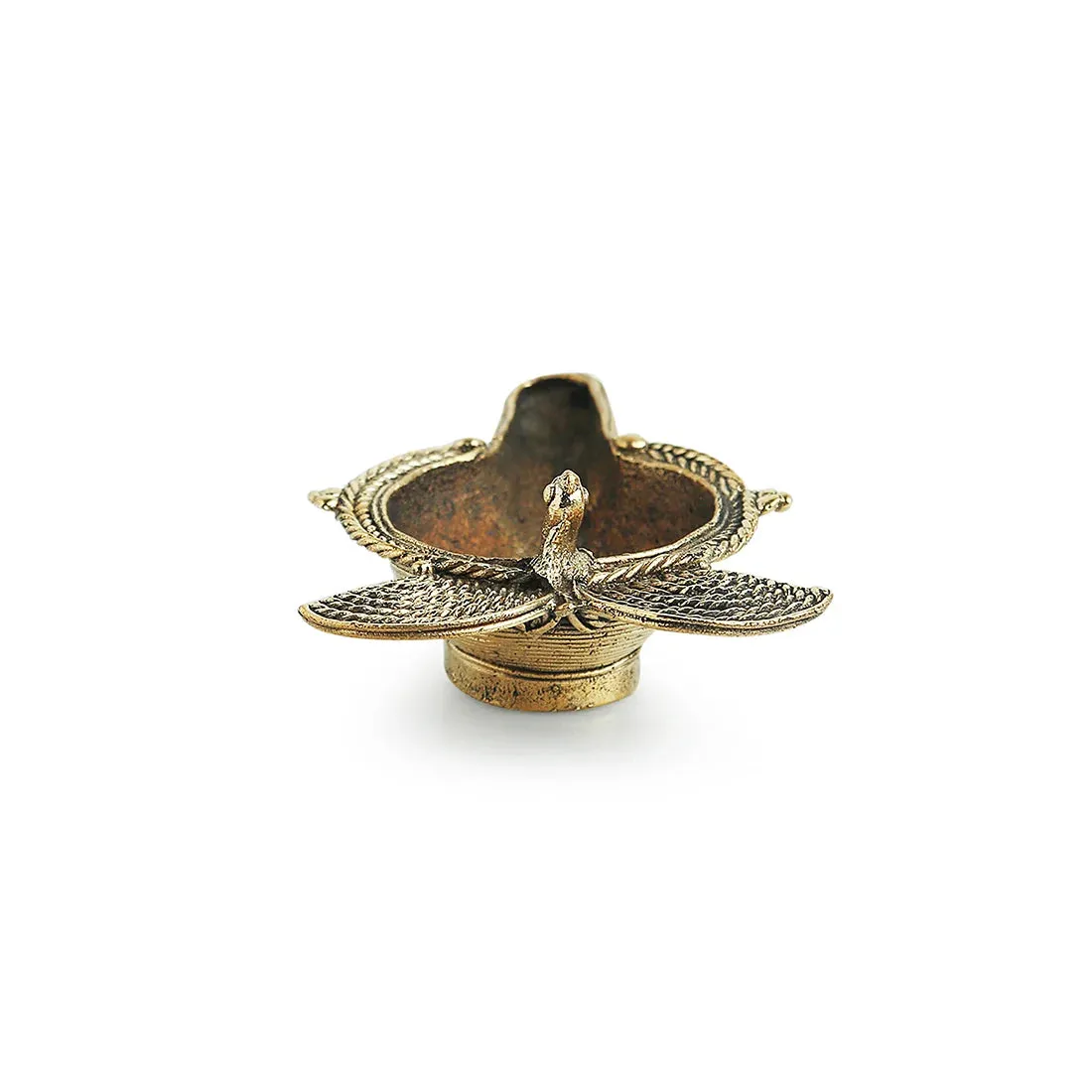 'Shimmering Diya' Handmade Brass Showpiece In Dhokra Art