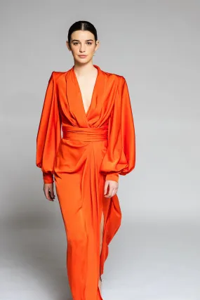 Shirt Flared Draped Dress