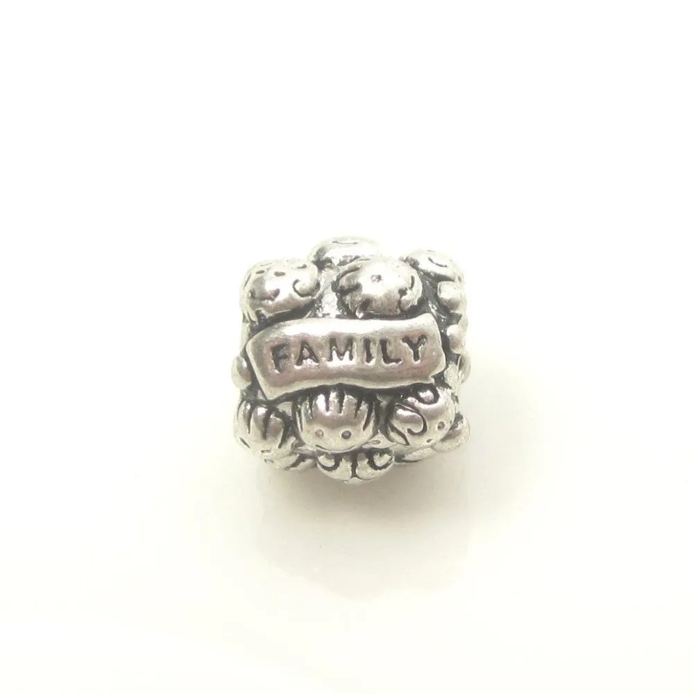Silver Charms Genuine Official Brand Beads Mixed MOM Love Heart Beads Pink Bear Lucky Cat Book Design