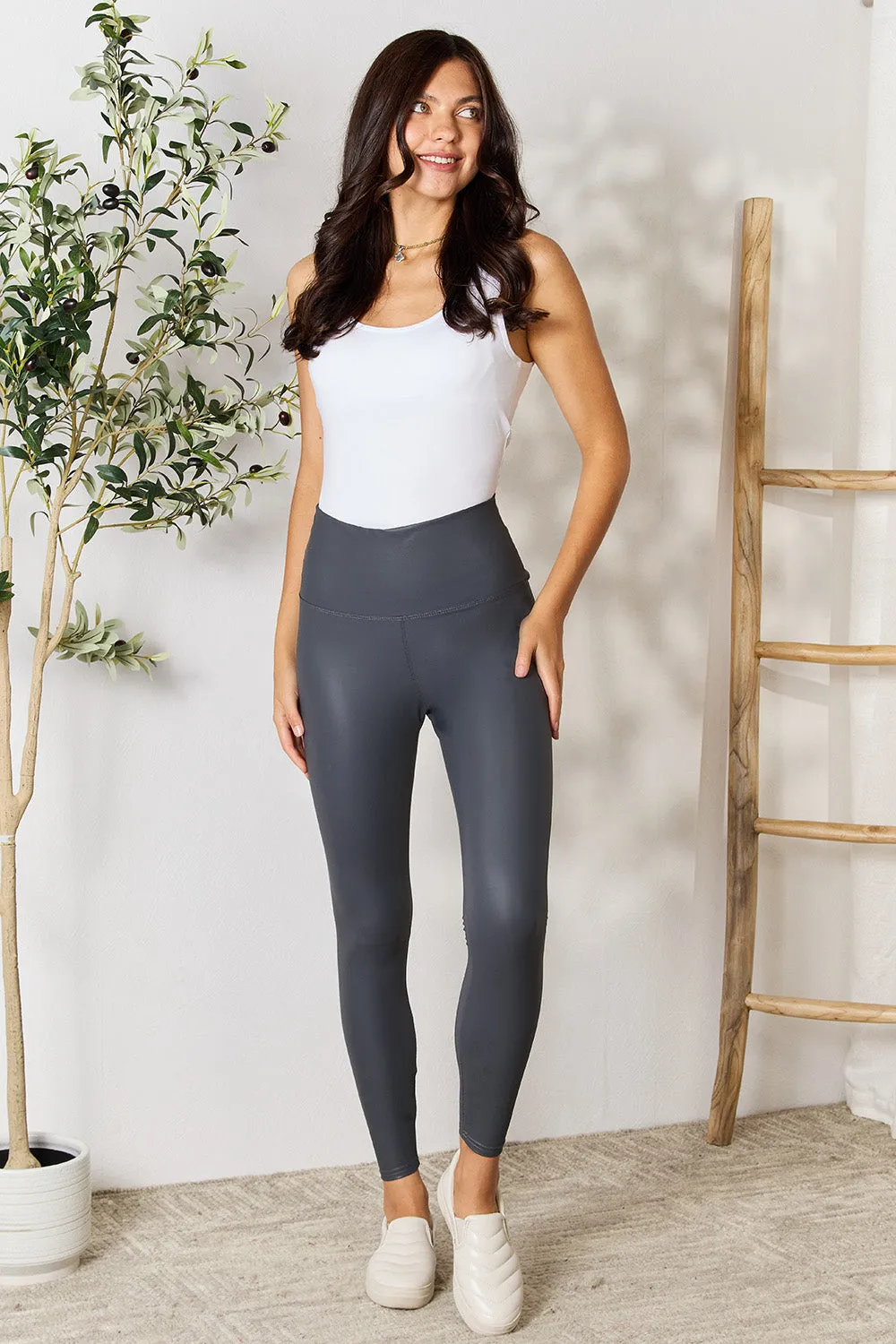 Sophia Wide Waistband High Waist Leggings