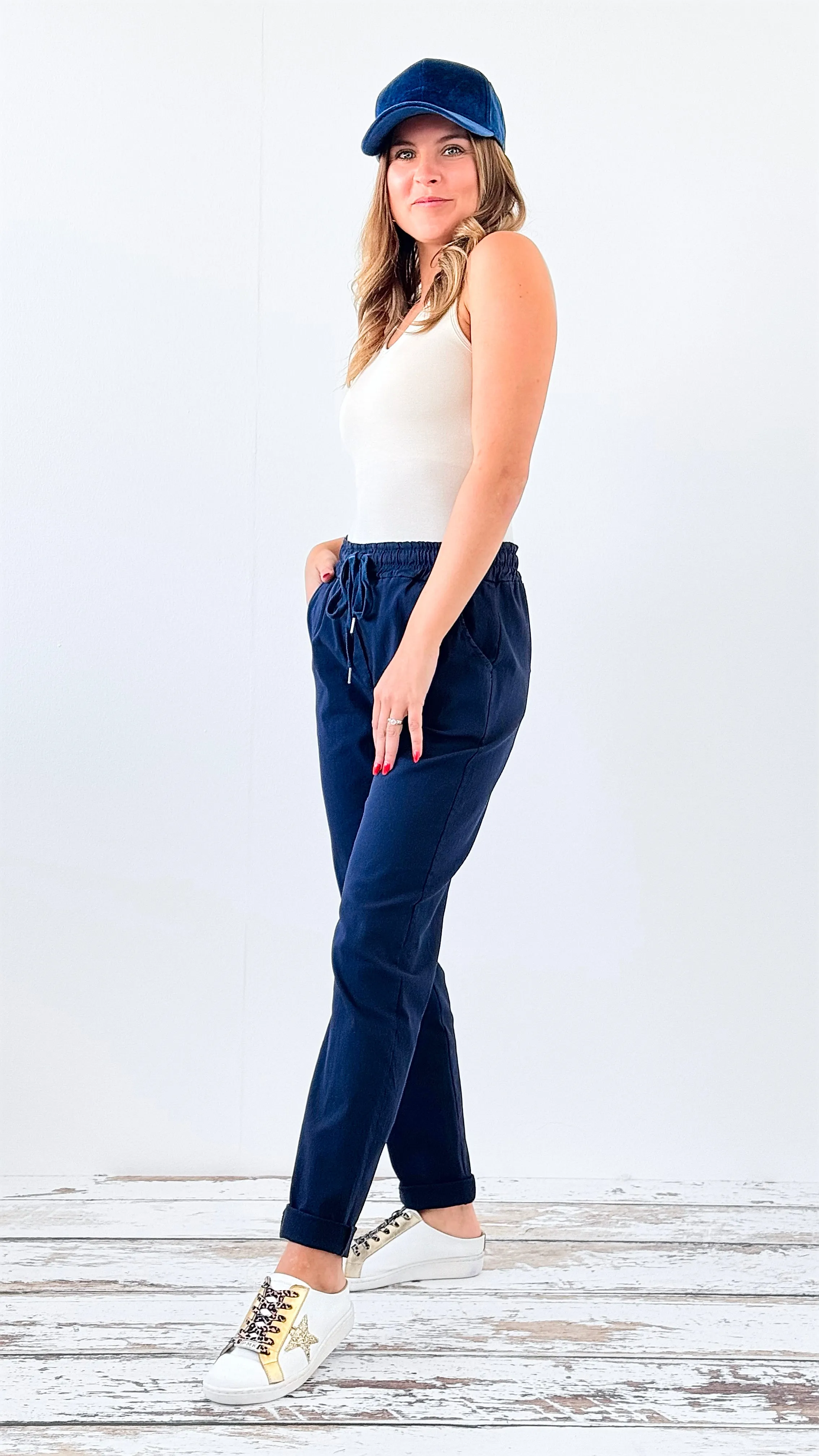 Spring Italian Jogger Pant - Navy