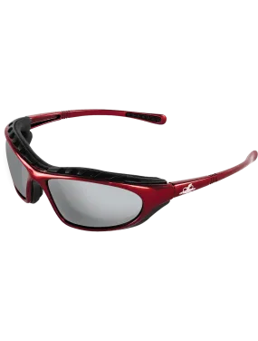 Steelhead® Silver Mirror Anti-Fog Lens, Shiny Red Frame Safety Glasses - LIMITED STOCK - BH13147AF