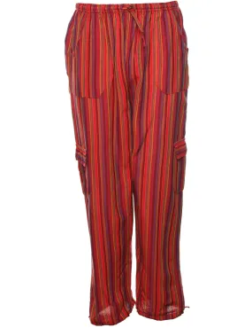 Striped Multi-Colour Casual Trousers - W24 L29