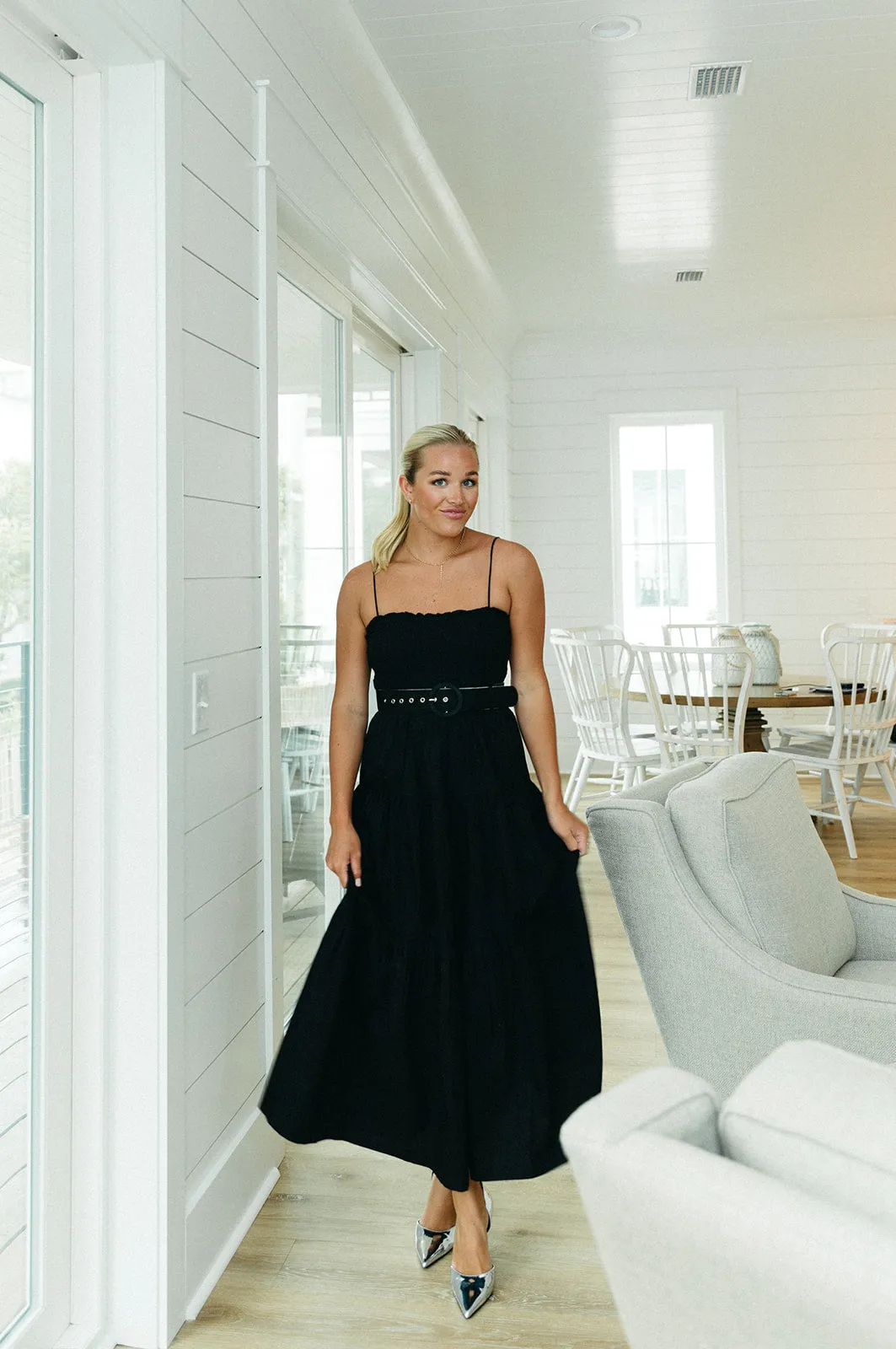 Summer Loving Midi Dress - Black