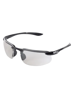 Swordfish®X Indoor/Outdoor Anti-Fog Lens, Shiny Black Frame Safety Glasses - LIMITED STOCK - BH2556AF