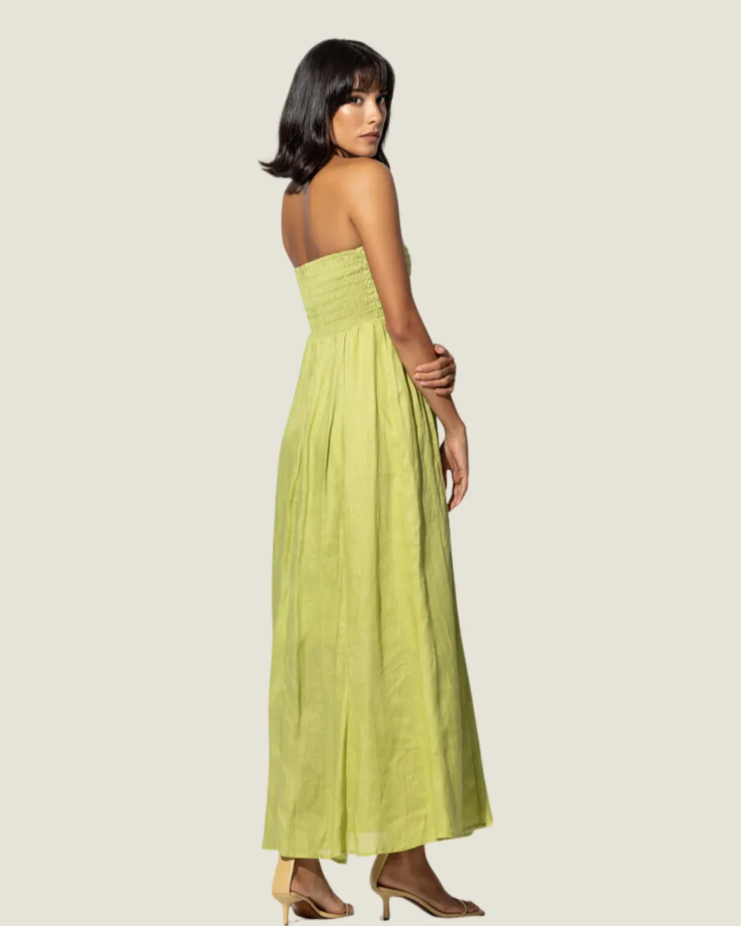 Talia Linen Maxi Dress Sage