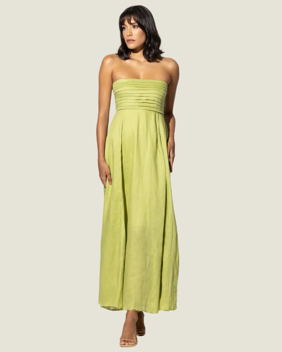 Talia Linen Maxi Dress Sage