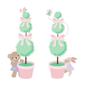 Teddy Bear Topiaries Wall Mural