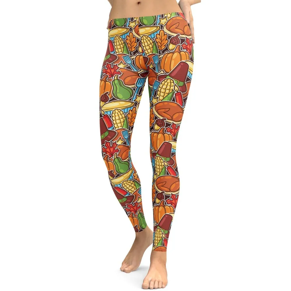 Thanksgiving Celebration Leggings