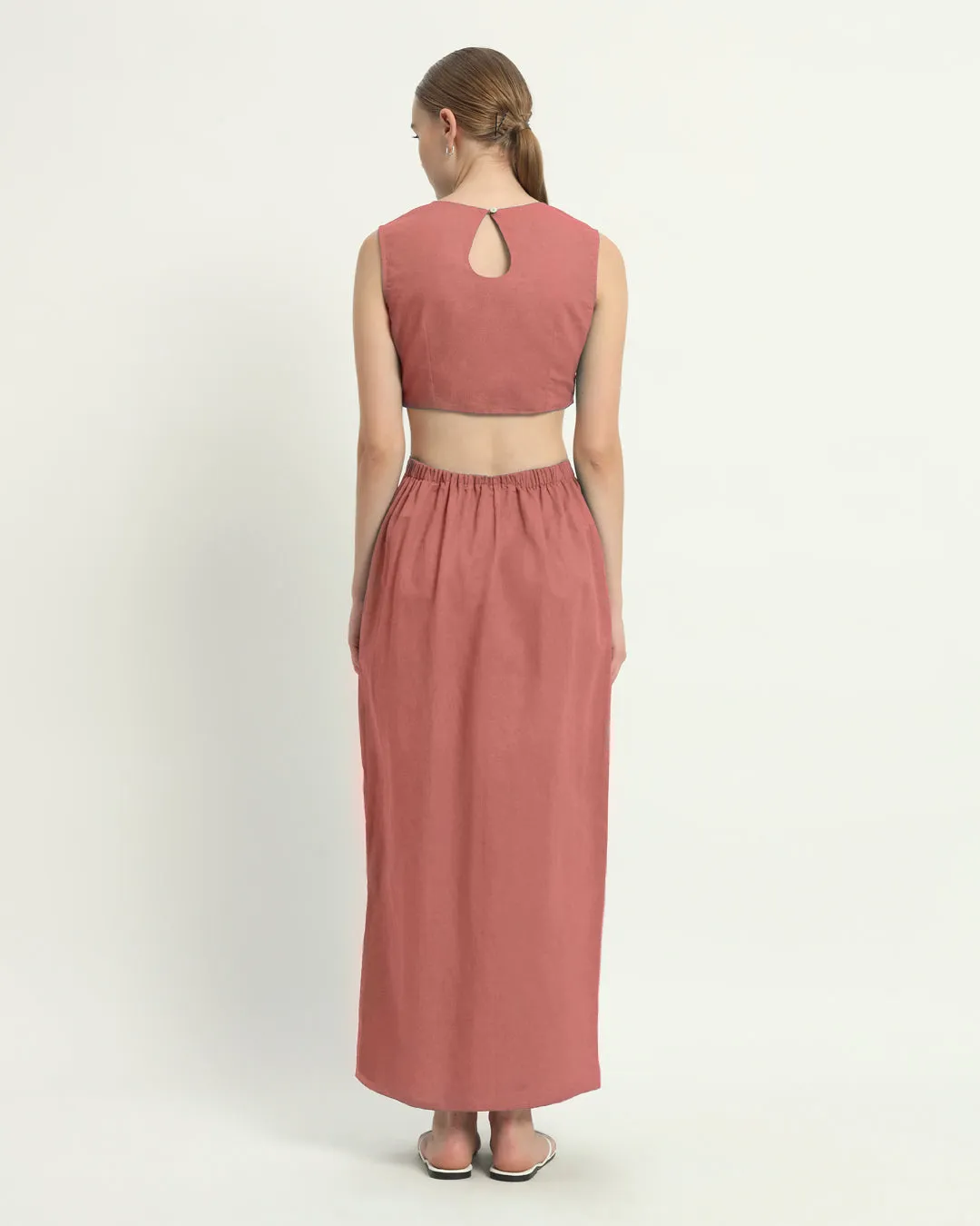 The Livingston  Ivory Pink  Cotton Dress