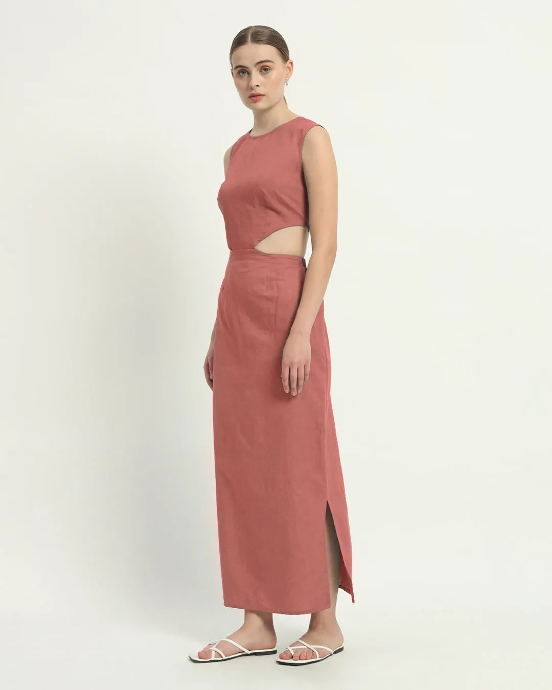 The Livingston  Ivory Pink  Cotton Dress