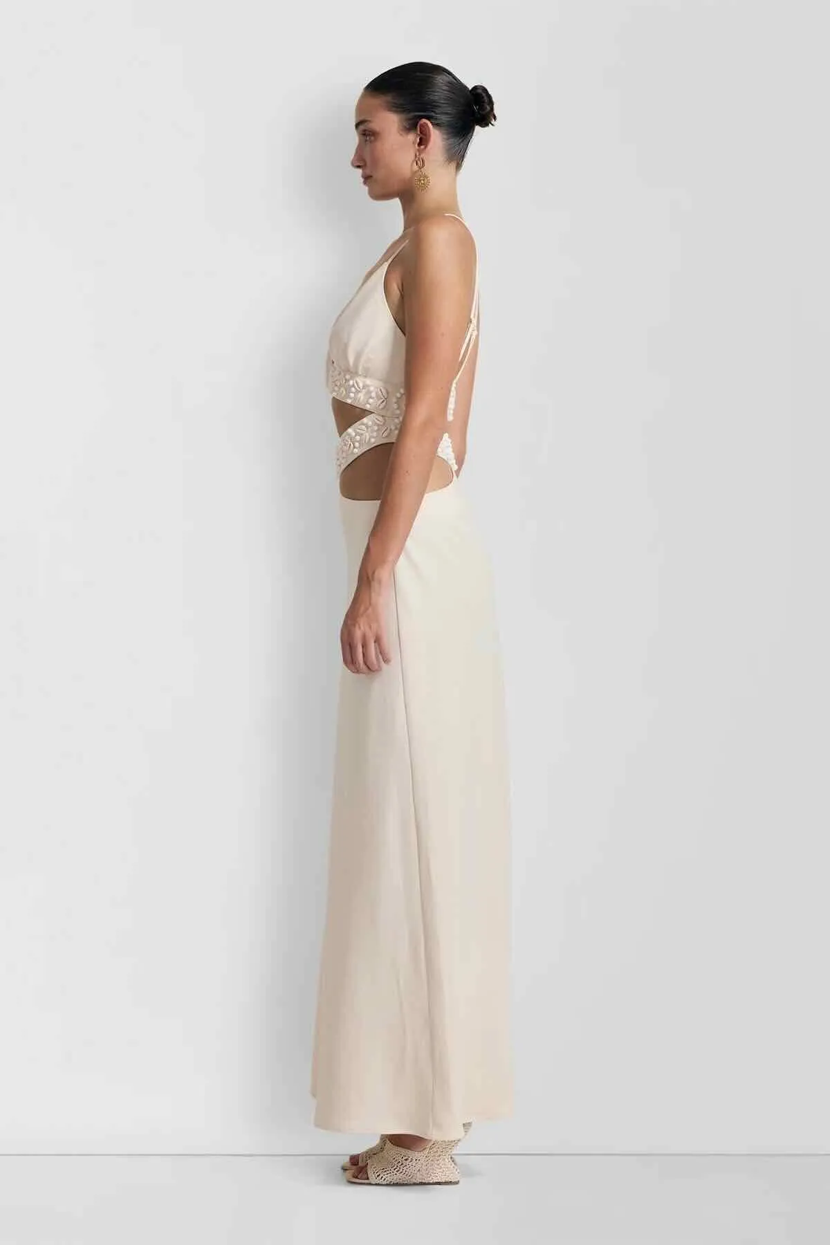 The Wolf Gang La Playa Maxi Dress - Ivory