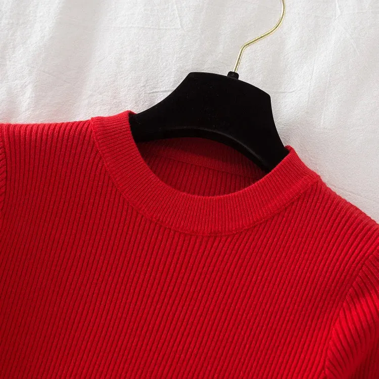 Thick buttoned Long Sleeve o-neck sweater