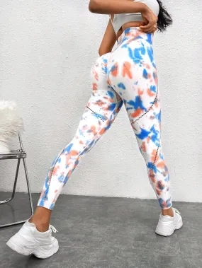 Tie Dye Wideband High Waist Sports Leggings