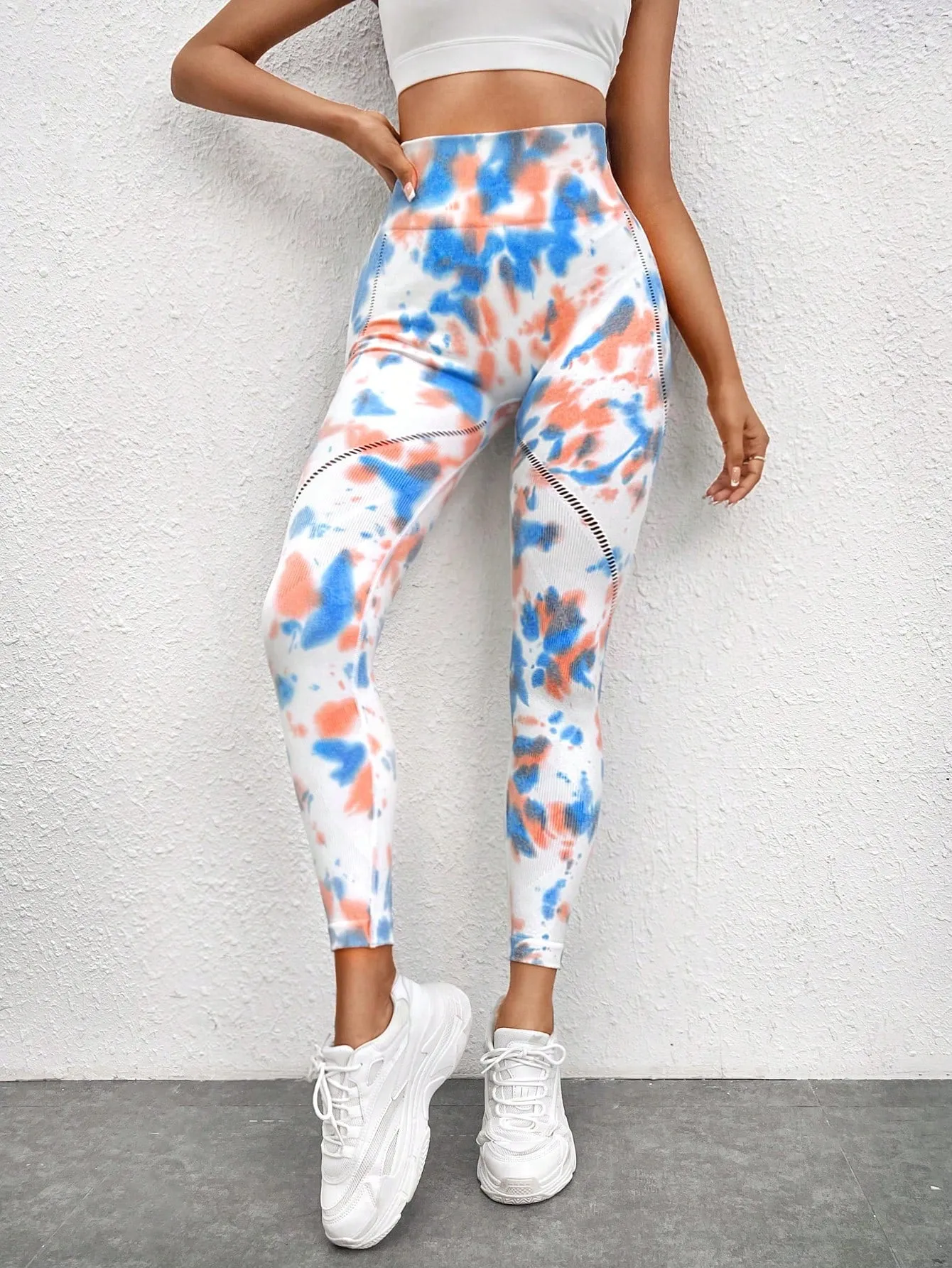 Tie Dye Wideband High Waist Sports Leggings
