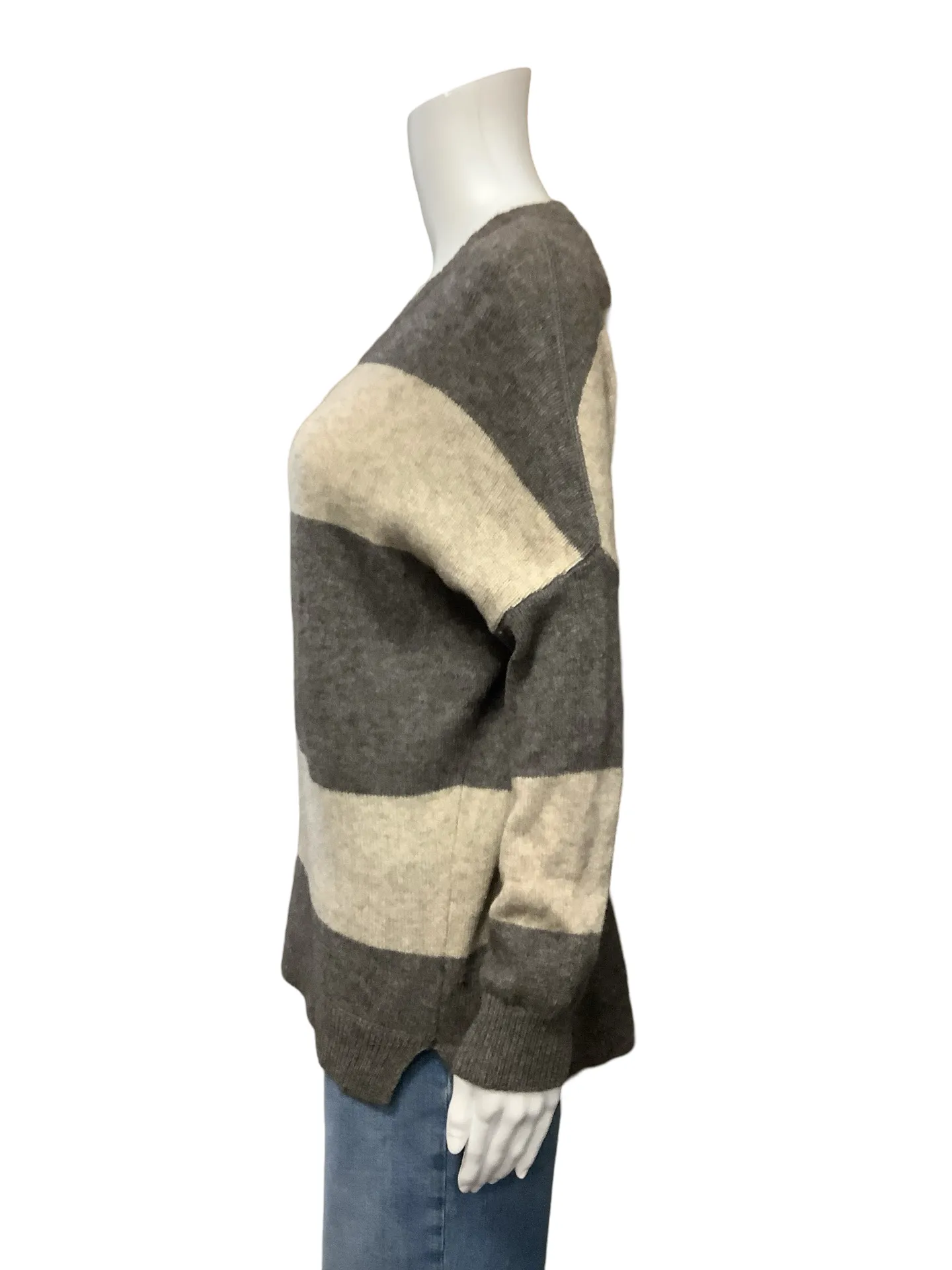 Vince Stripe Print Cashmere Sweater Stripe Print Size: S