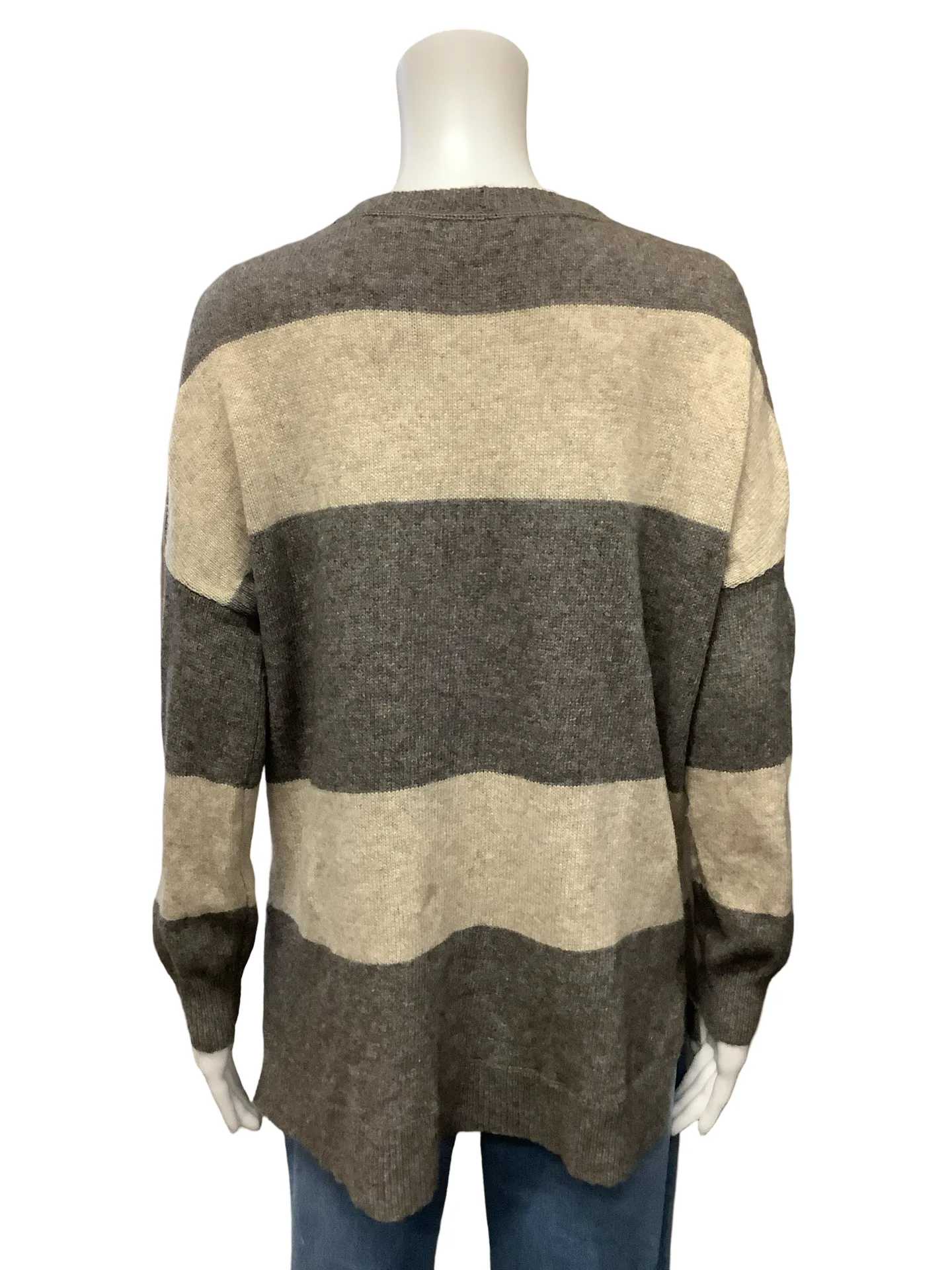 Vince Stripe Print Cashmere Sweater Stripe Print Size: S