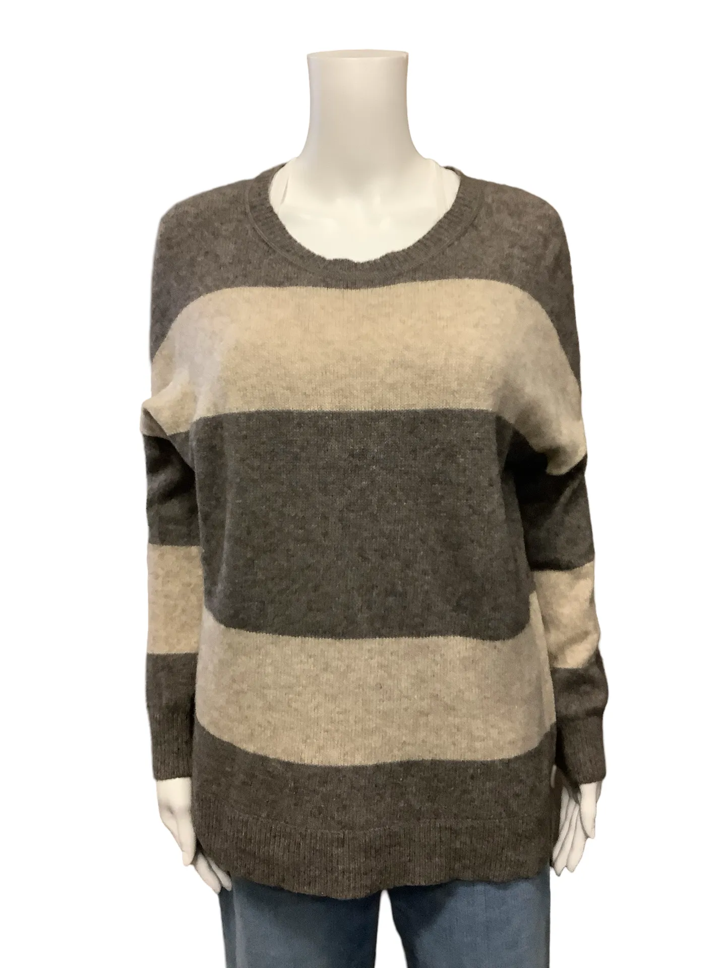 Vince Stripe Print Cashmere Sweater Stripe Print Size: S