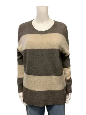 Vince Stripe Print Cashmere Sweater Stripe Print Size: S
