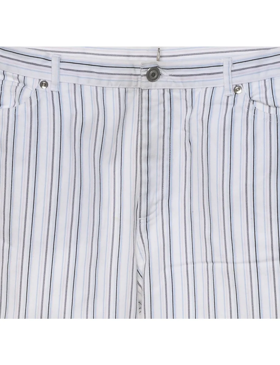 White Striped Trousers - W32 L32