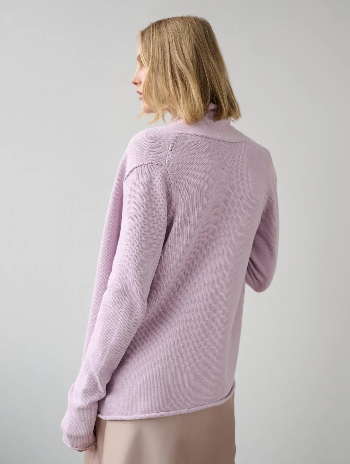 White   Warren - Cotton Stretch Mini Trapeze in Pale Wisteria