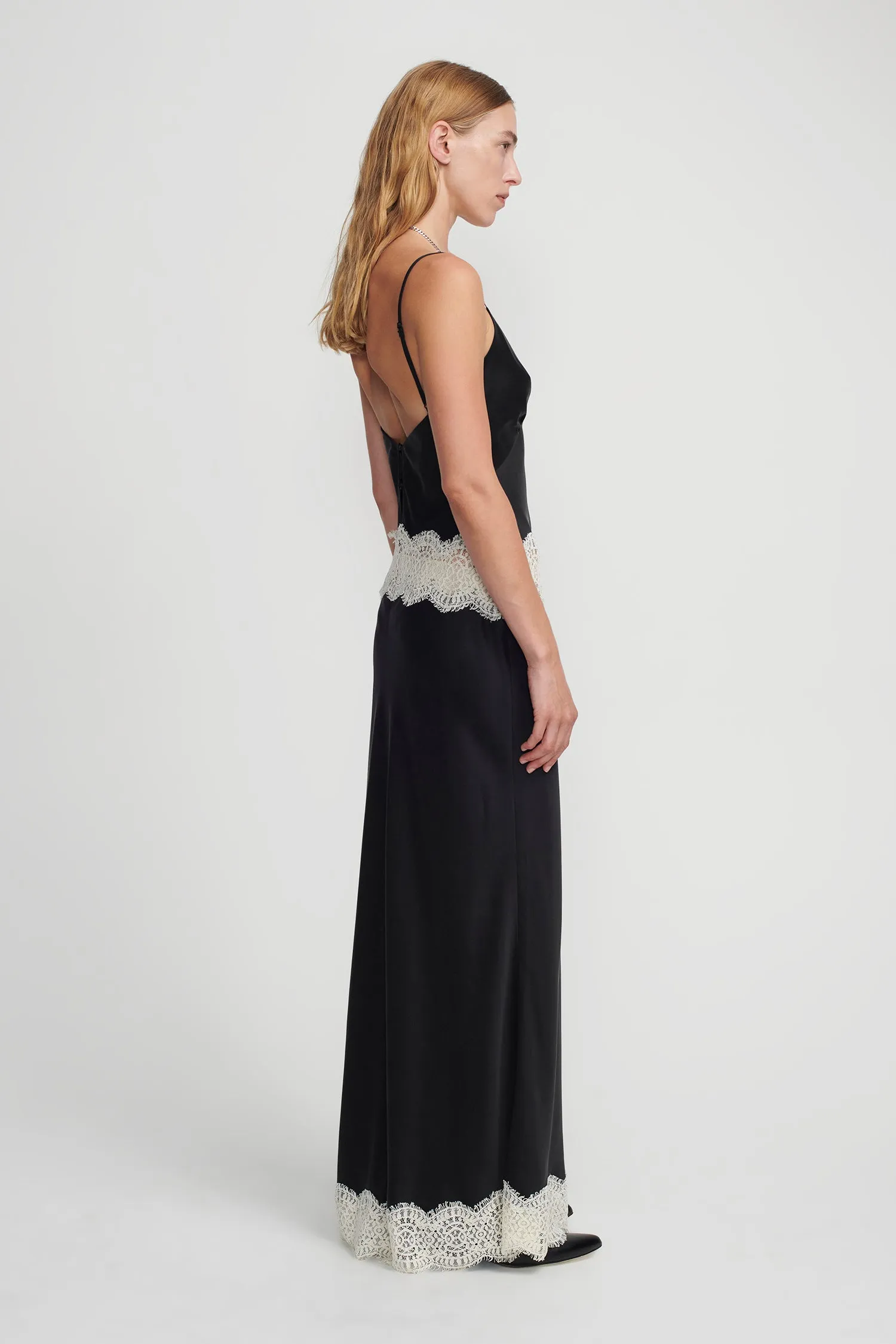 Winslet Slip Dress Black / Cream