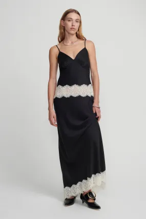 Winslet Slip Dress Black / Cream