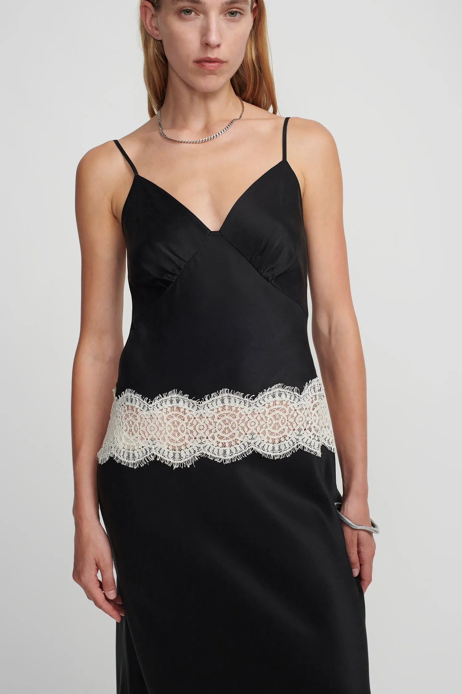 Winslet Slip Dress Black / Cream
