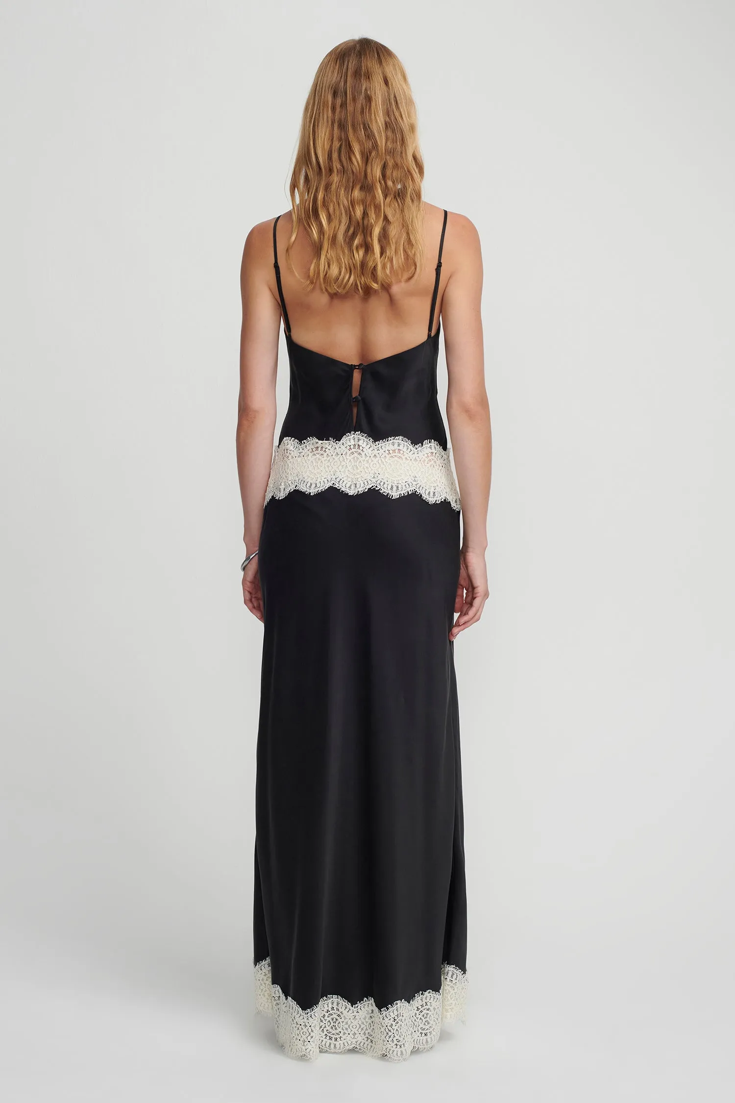 Winslet Slip Dress Black / Cream