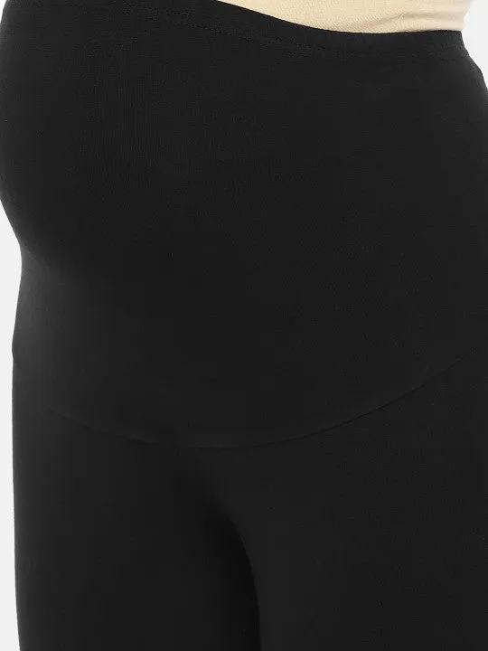 Womens Full Panel Cotton Maternity Leggings