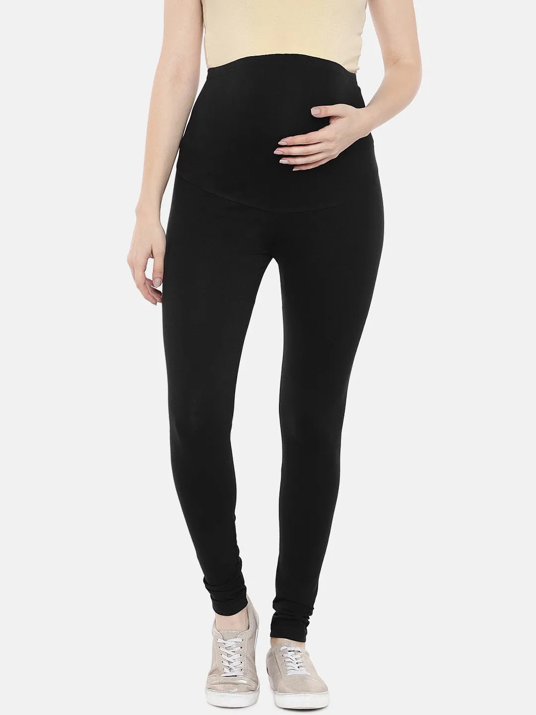 Womens Full Panel Cotton Maternity Leggings
