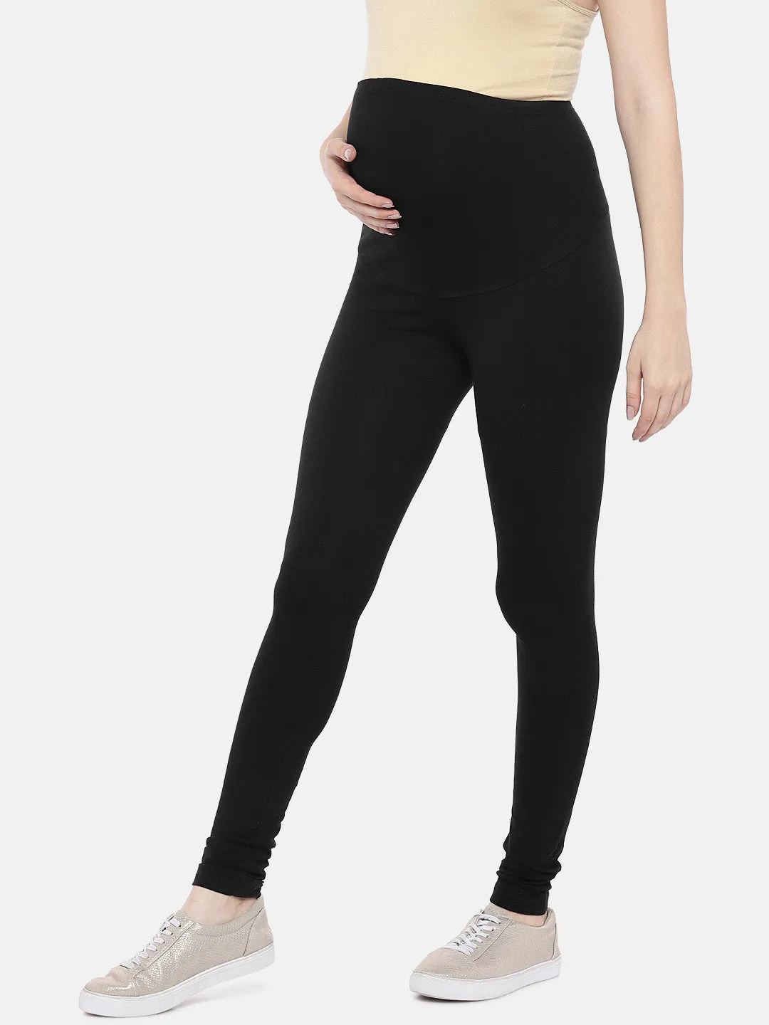 Womens Full Panel Cotton Maternity Leggings